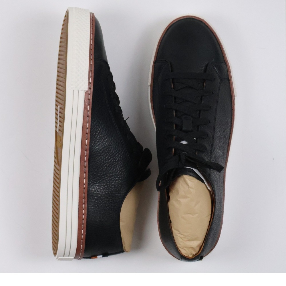Allen Edmonds Sneaker Paxton Black Pebbled Leather 10D Mens Low Top MSRP $300